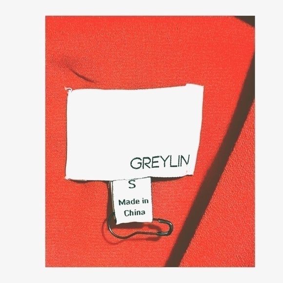 Greylin red orange peakboo cutout mini dress, size S - Picture 6 of 8